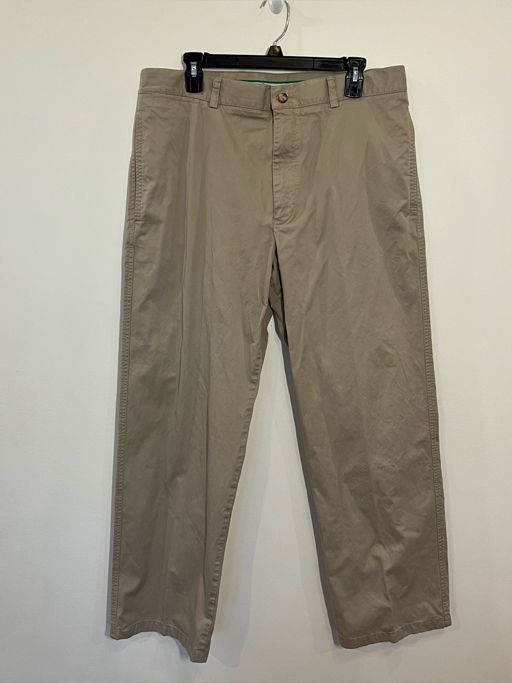 Lacoste Pants Mens 36x30 Khaki Straight Cotton Chino Trousers EUR Size 46 Preppy